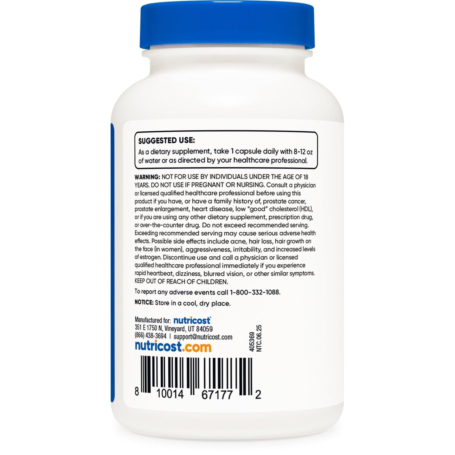 Nutricost DHEA (100mg) 240 Capsules, Gluten Free, Soy Free, GMO-Free