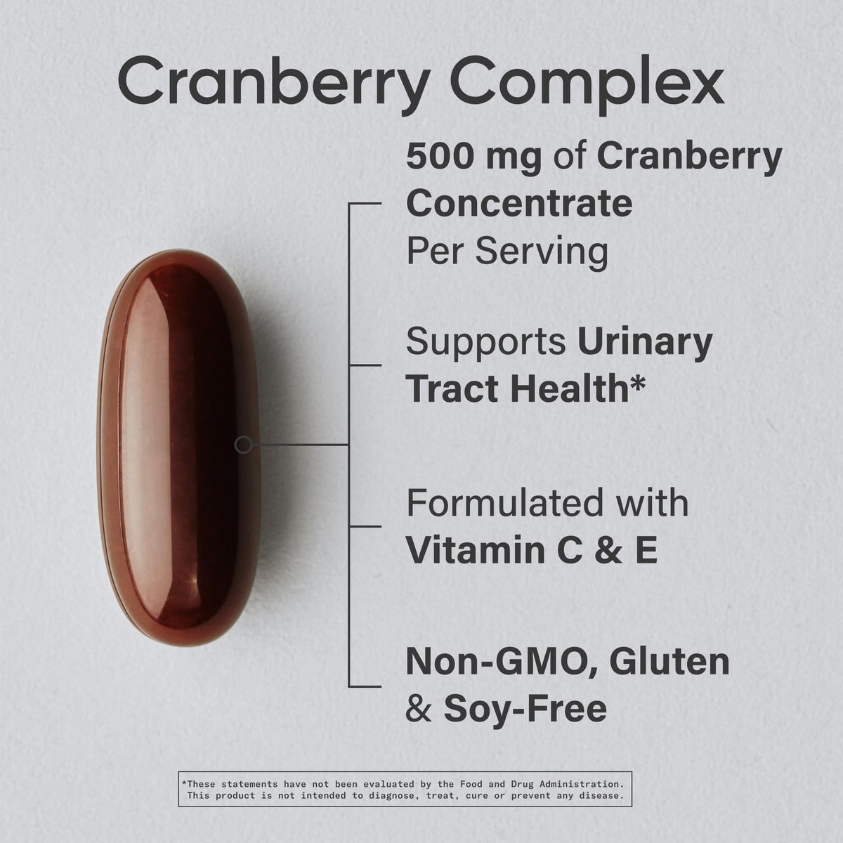Sports Research® Cranberry Fruit Complex 500mg, 90 Softgels