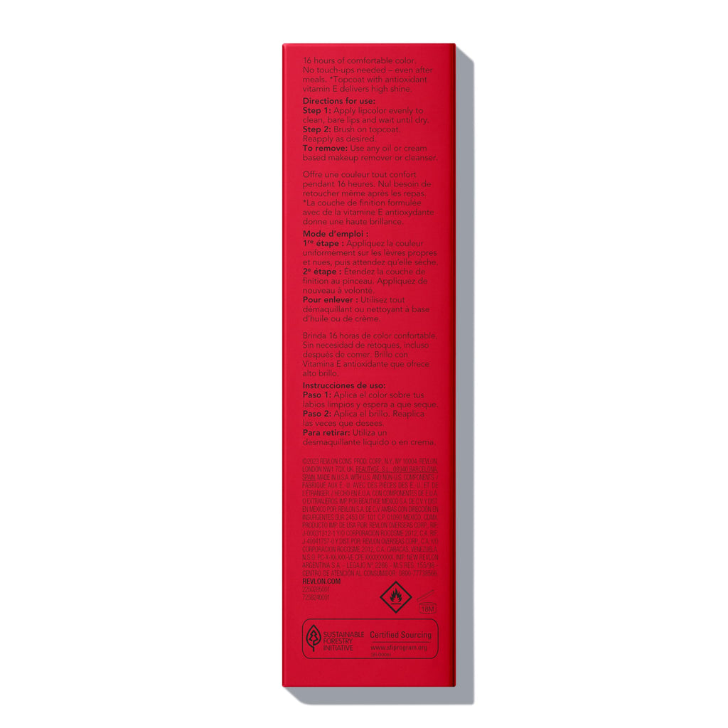 Buy now Revlon Liquid Lipstick with Clear Lip Gloss, ColorStay Overtime Lipcolor, Dual Ended with Vitamin E, 040 Forever Scarlet, 0.07 Fl Oz at indiglob india