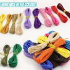 40 Colors 1mm Waxed Polyester Cord 437 Yard Waxed Bracelet Cord