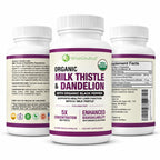 Max Absorption USDA Organic Milk Thistle Potent 5:1 Concentrated Extract (2000mg Strength) & Organic Dandelion Root | Silymarin Antioxidant Flavonoid | Liver Support Supplement (60 Count (Pack of 1))