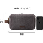 Buy now BAGSMART Toiletry Bag for Men, Canvas Travel Toiletry Organizer Dopp Kit Water-resistant Shaving Bag for Toiletries Accessories,Grey-Medium at indiglob india