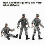 Buy now Mr.River US Army Men and SWAT Team Toy Soldiers Action Figures with Military Weapons Accessories for Kids Boys Girls,12Pcs at indiglob india