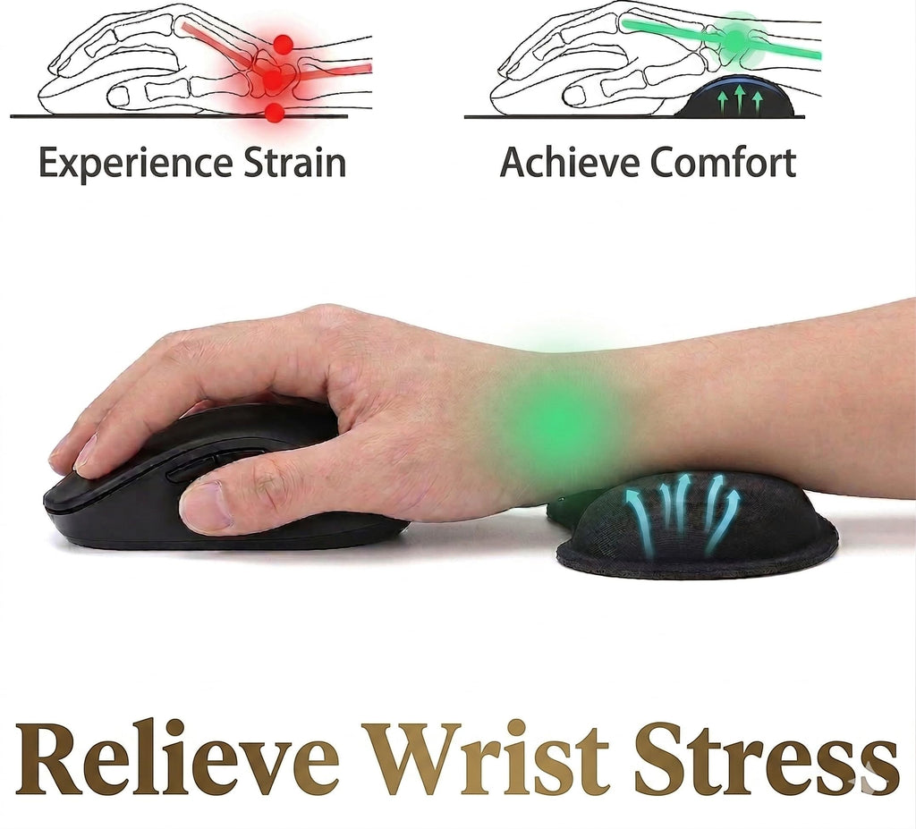 Mouse Wrist Rest, Ergonomic Memory Foam Wrist Support Pad, 5.5 x 3.1 in