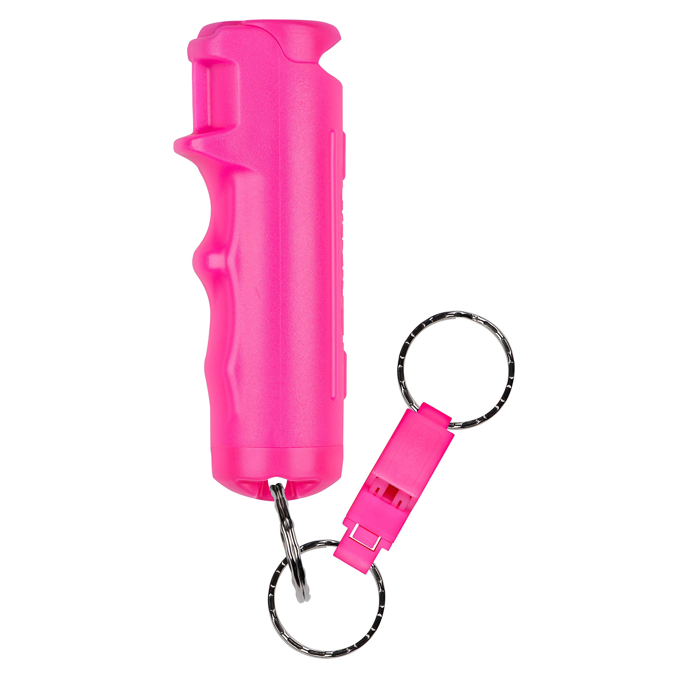 Buy now Sabre Pepper Gel - Fast Flip Top, Snap-Clip Keychain, Easy to Use & Carry, Maximum Police Strength OC Spray with UV Dye for Self Defense, 10 Second Spray Time, Finger Grip for Faster Aim, 0.54 fl oz Pink with Whistle Keychain at indiglob india