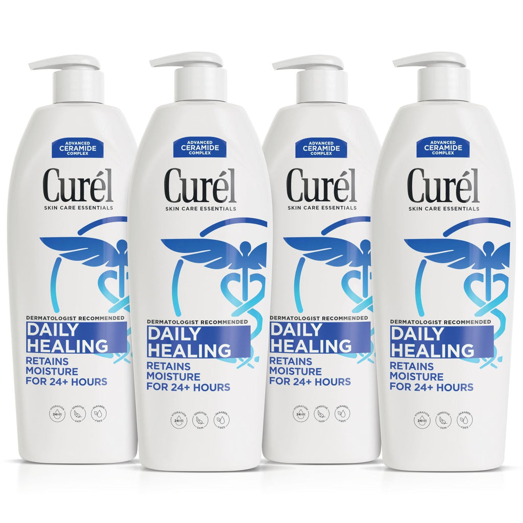 Curel Daily Healing Body Lotion for Dry Skin, Dermatologist Recommended Hydrating Body Lotion with Advanced Ceramides Complex, 20 Oz