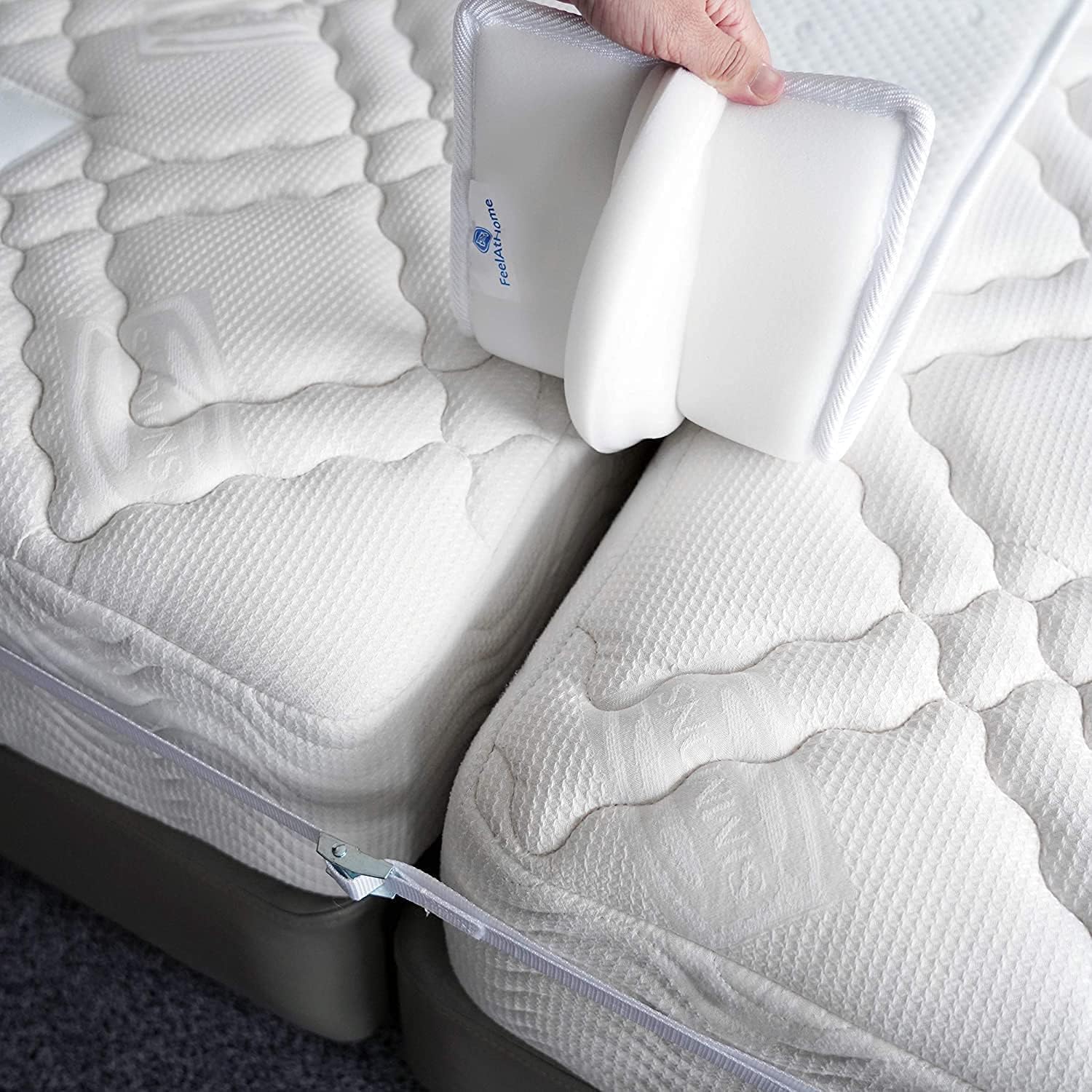 Buy now FeelAtHome Twin Bed Converter - Twin to King Mattress Joiner, 33ft Long Connecting Strap White at indiglob india
