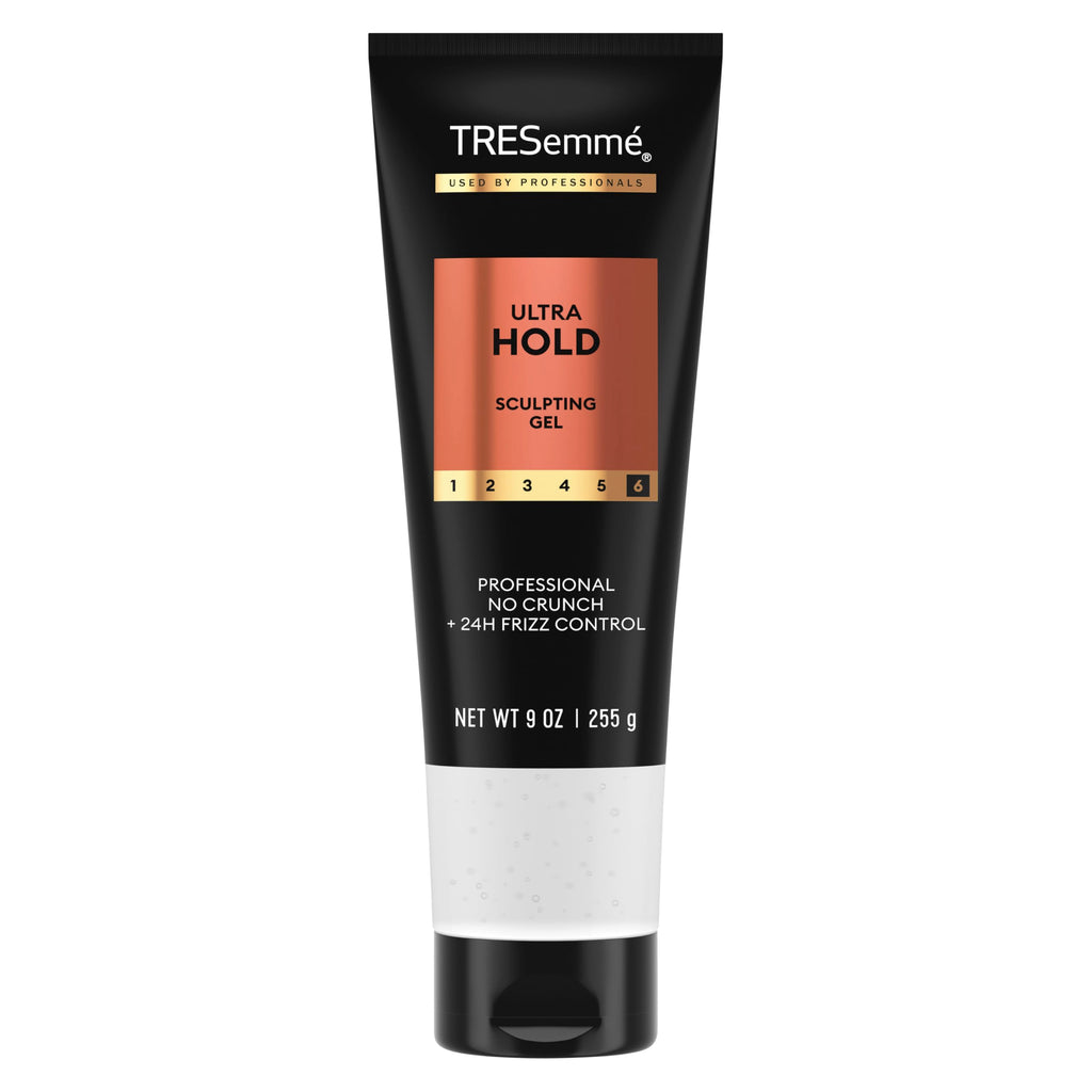 TRESemmé Hair Gel Ultra Hold Maximum Hold 24H Frizz Control 9 oz | For frizz-prone hair, Helps moisturize & add shine, Sculpting, Ultra strong hold, Humidity protection