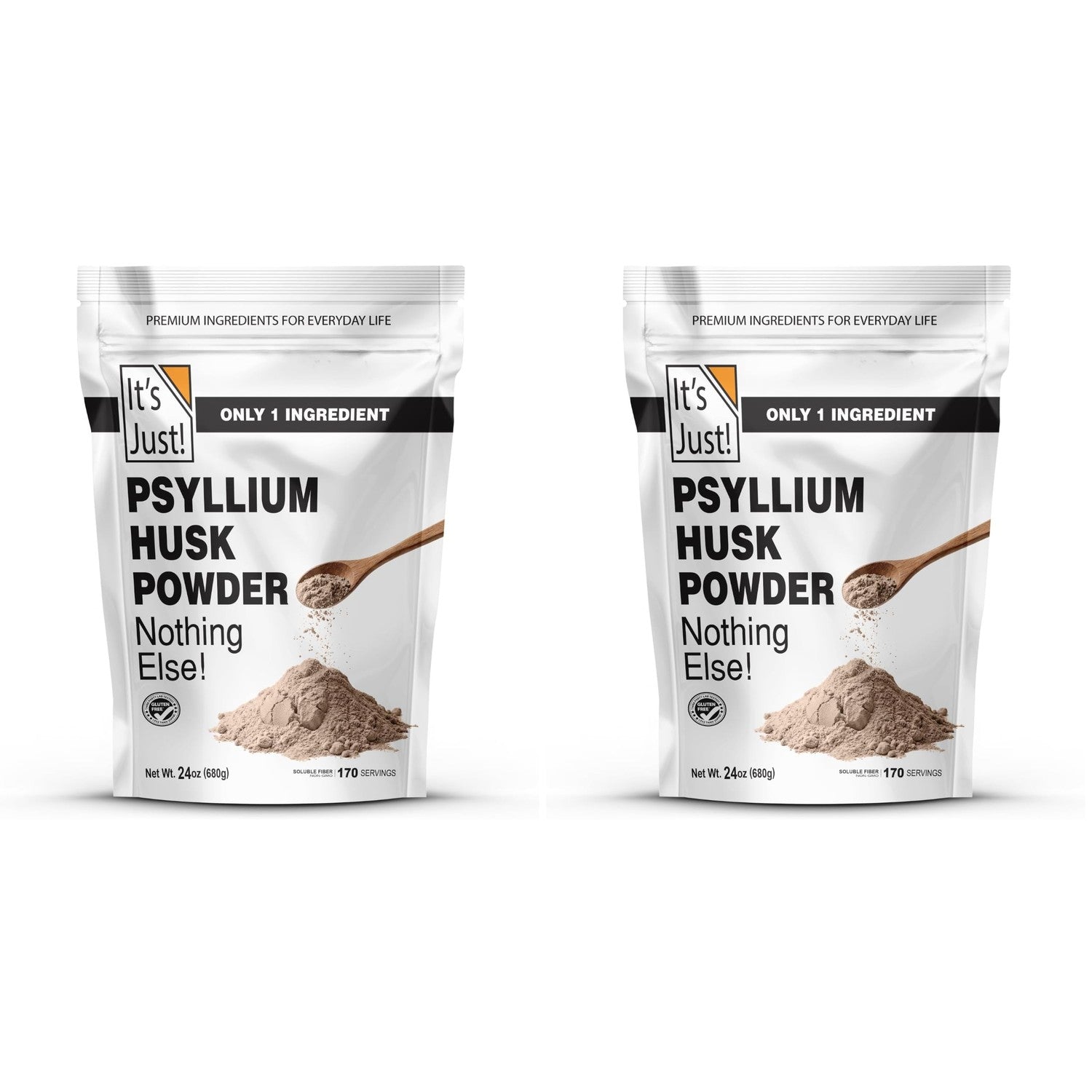 It's Just! - Psyllium Husk Powder, GLP-1 Friendly, Easy Mixing Dietary Fiber, Cleanse Your Digestive System, Finely Ground Powder, Ideal for Keto Baking, Non-GMO (Unflavored, 10oz (Pack of 1))