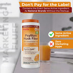 TIME-Cap Labs Psyllium Husk Powder Fiber Supplement, Orange Flavor, 15 oz