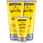 Got2B Glued Styling Spiking Hair Gel 2 - 6 oz tubes + 1 Travel 1.25 oz tube