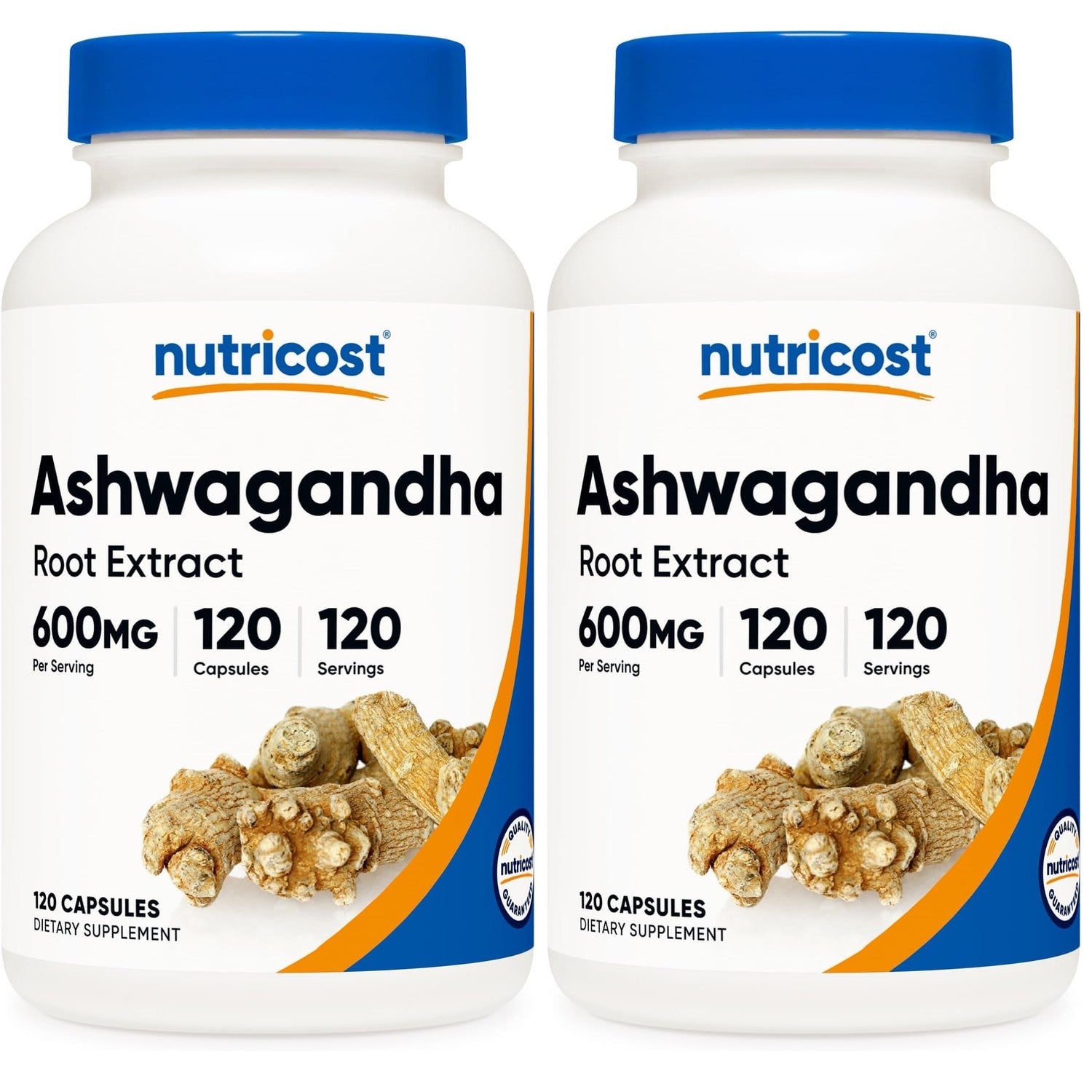 Nutricost Ashwagandha Root Extract Herbal Supplement 600mg, 30 Capsules - Vegetarian, GMO-Free, Gluten Free