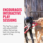 KONG Tug Toy, Natural Rubber Dog Toy for Tug of War, for Medium/Large Dogs