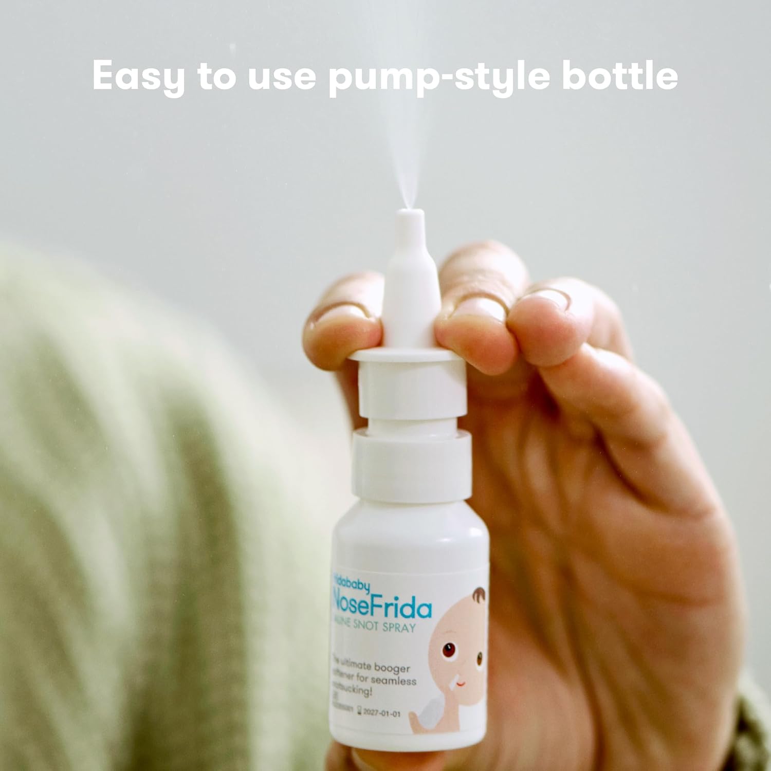 Buy now Frida Baby NoseFrida Saline Mist Spray, Baby Saline Nasal Spray Decongestant for Allergy Relief and Congestion Relief to Soften Nasal Passages, 0.68 fl oz at indiglob india