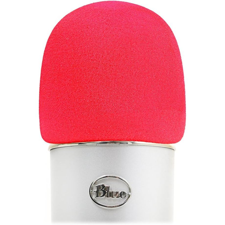 Buy now YOUSHARES 2PCS Blue Yeti Pop Filter for Blue Yeti Microphone, Yeti Foam Windscreen with Dead Cat Blue Yeti Mic Cover for Yeti Mic and Blue Yeti Pro USB Microphone Foam Red at indiglob india