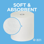 Georgia-Pacific, Pacific Blue Ultra 8'' High-Capacity Paper Towel Rolls, White, 26491, 1,150 Linear Feet Per Roll, 3 Rolls Per Case