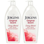 Jergens Cherry Almond Hand & Body Lotion, Dry Skin, 32 fl oz | Fast-Absorbing Moisturizer, Vitamins E, C & B5, Softens Dry Skin, Dermatologist Tested, Cherry Almond Scent