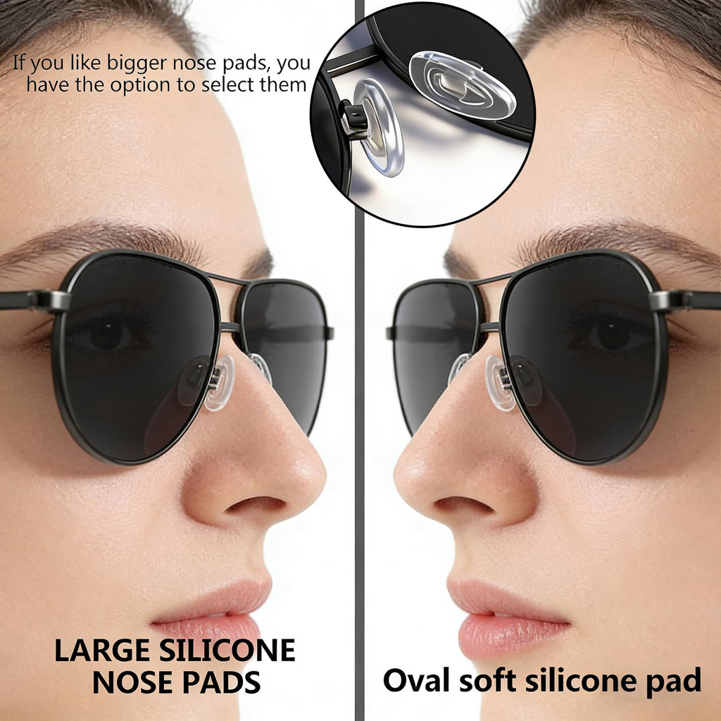 Push-in Eyeglass Nose Pads - PFDHQS 18 Pairs Glasses Nose Pads Replacement Kit - 6 Options Available for Replacing and Having Spare Nose Pads for Sunglasses
