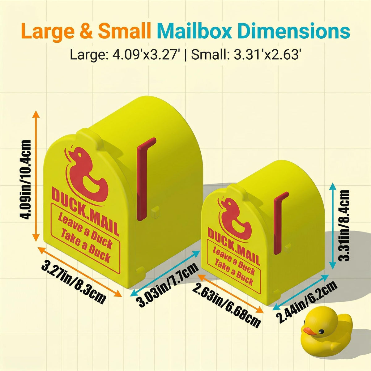 2 PCS Cruise Duck Mailbox, Magnetic Wall Mount for Cruise Door