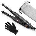 Wavytalk 0.3" Pencil Flat Iron Small Straightener for Short Hair&Pixie Cut | 5 Adjustable temperature settings, 0.3" Ceramic Tourmaline Plates Control Root Styling, Curved Design with Rounded Edges