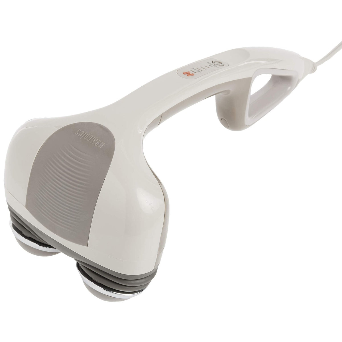 Homedics Percussion Action Massager with Heat | Adjustable Intensity, Dual Pivoting Heads | 2 Sets Interchangeable Nodes, Heated Muscle Kneading for Back, Shoulders, Feet, Legs, & Neck