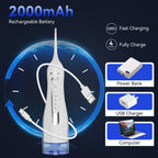 Water flossers for Teeth Pick, Portable Oral Irrigator Dental with 4 Modes 5 Jet Tips, IPX7 Rechargeable Water Tooth Flosser for Braces Sensitive Gum Care，300ml Tank for Home Travel Use