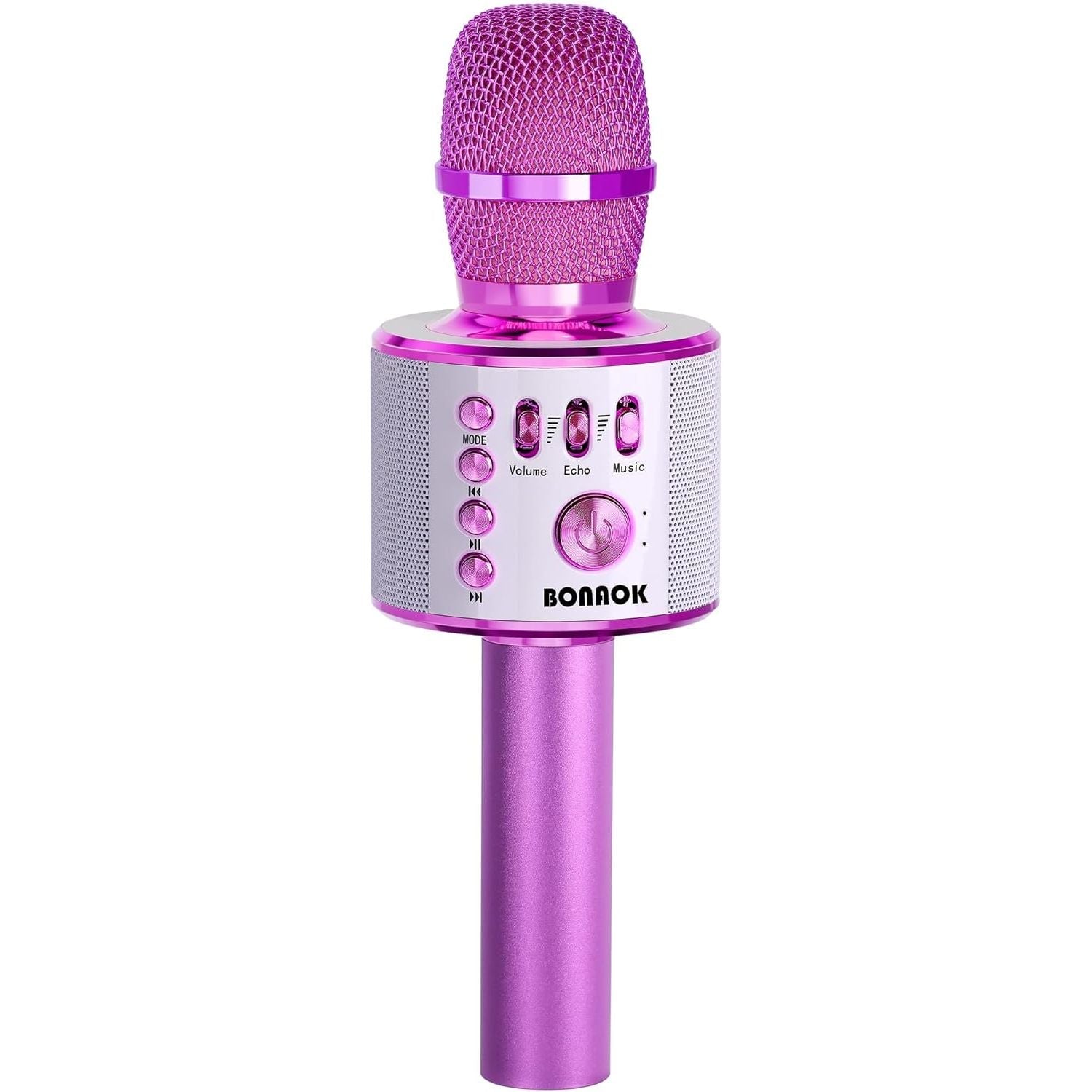 Buy now BONAOK Wireless Bluetooth Karaoke Microphone, 3-in-1 Portable Handheld Mic Speaker Machine for All Smartphones, Gifts to Girls Boys Kids Adults All Age Q37(Black Gold) Bright Purple at indiglob india