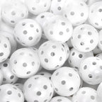 100 Pack Practice Golf Balls, Plastic Golf Training Balls 41mm Hollow Airflow Golf Balls for Driving Range, Swing Practice, Indoor Outdoor Use, White