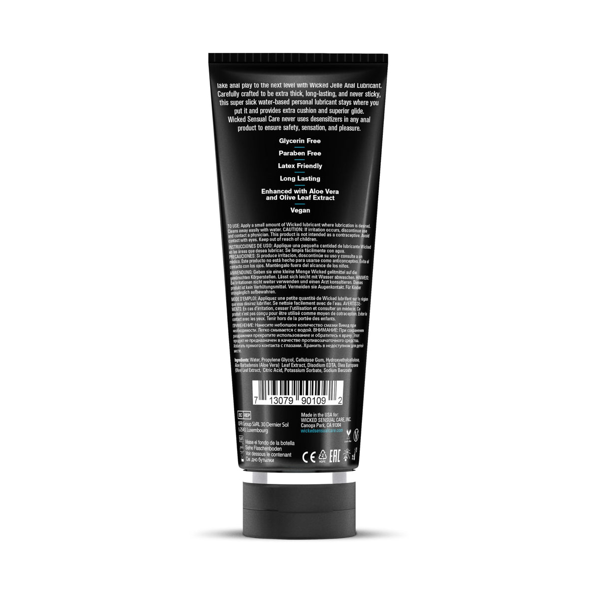 Wicked Jelle Water-Based Anal Lubricant 8oz - Personal Gel Lube