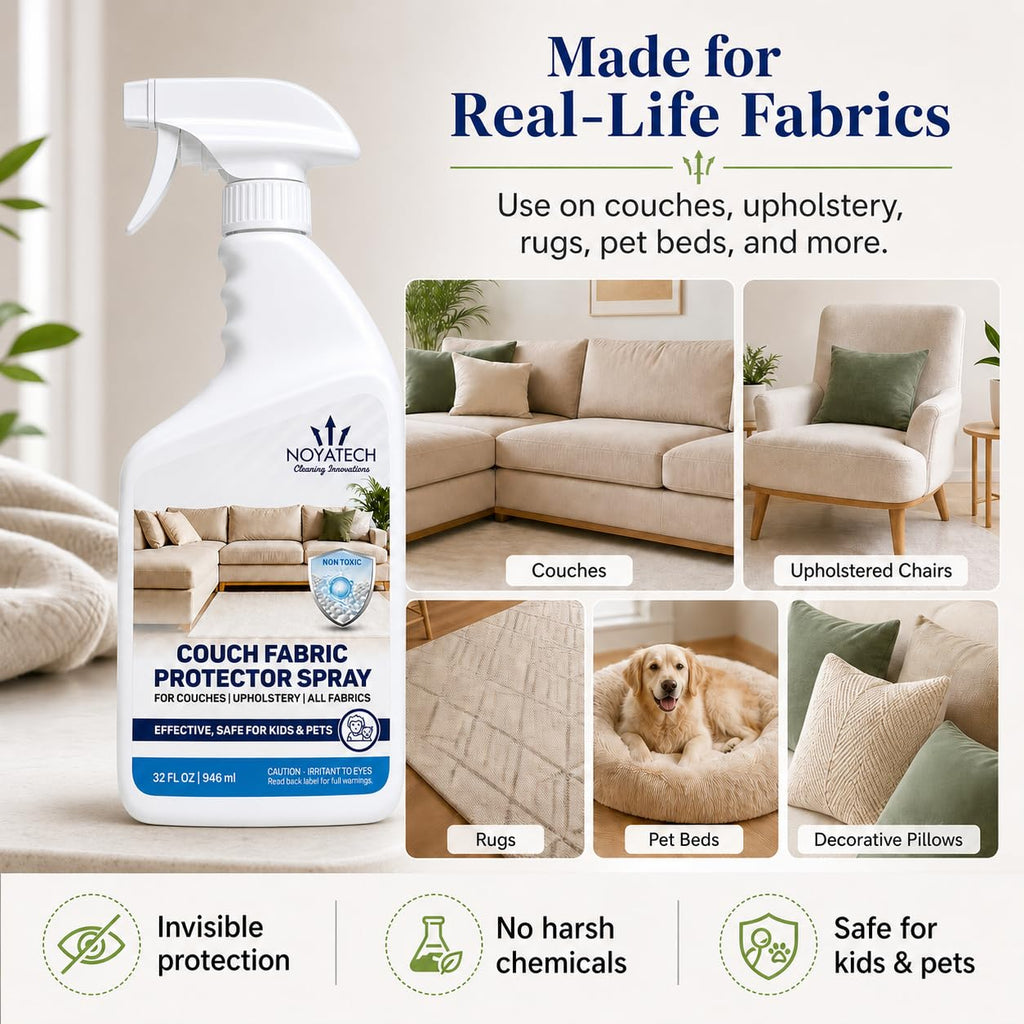 NOYATECH Fabric Protector Spray, Couch Upholstery Stain Guard, 32 oz