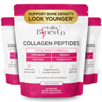 Collagen Peptides Powder, FORTIBONE®, FORTIGEL®, VERISOL®, Tendon Support | Premium Bone Health Collagen Peptides Supporting Bone, Joint, Skin, Hair And Nail, Anti Aging, Hydrolyzed Collagen, 90 Serv