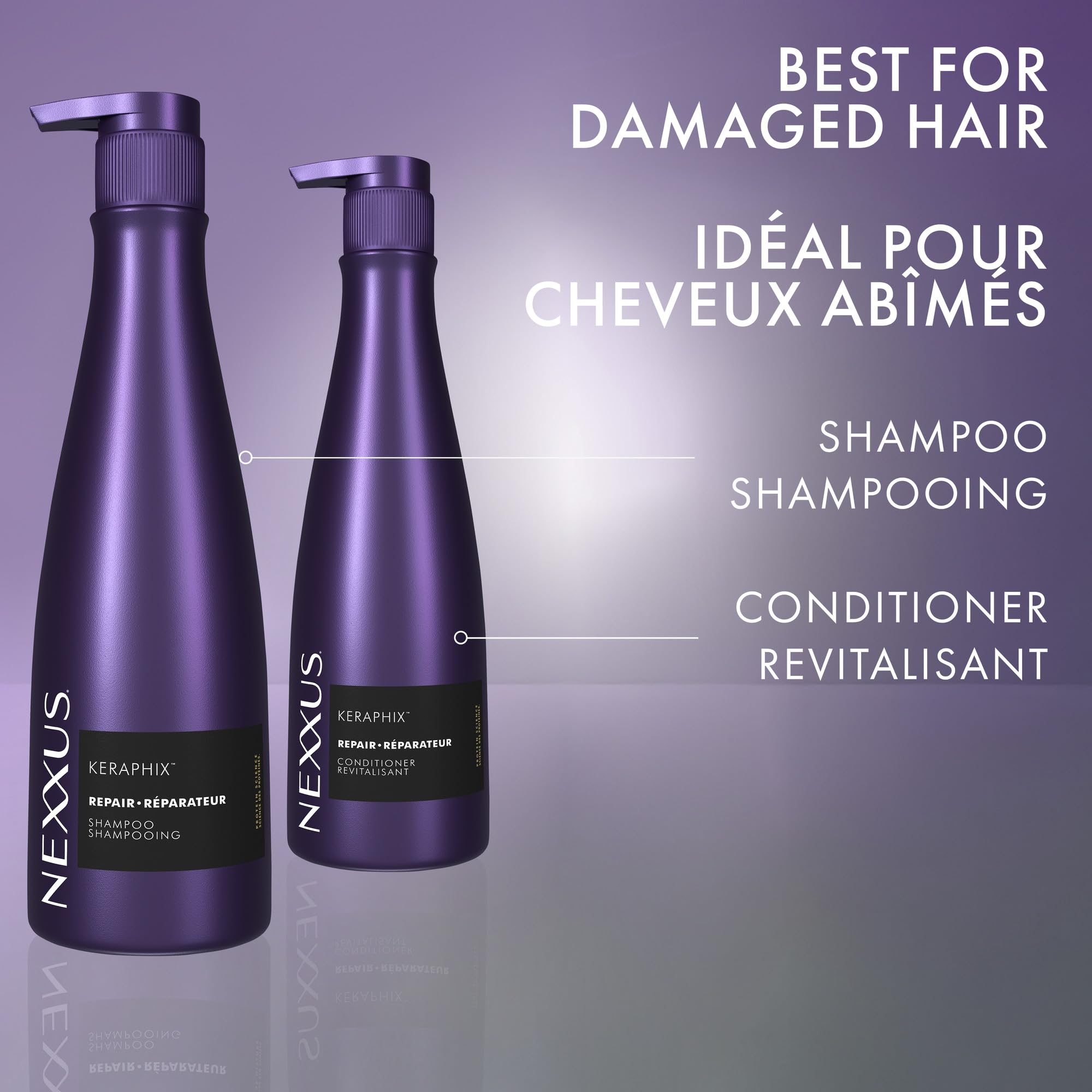 Nexxus KERAPHIX™ Conditioner for Damaged Hair Repair 13.5 oz | Visibly repairs damaged hair, Anti-breakage, Smooths hair, for color treated hair, for dry hair