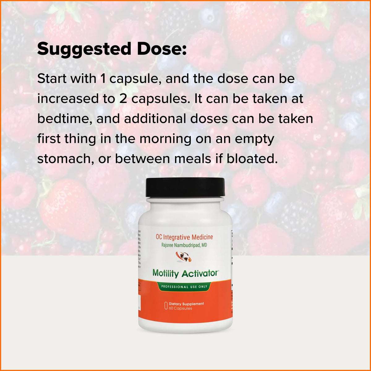 Motility Activator by Dr. Rajsree, MD | Digestive Support for Gas, Bloating & Occasional Constipation | Promotes Small Intestine Movement | Ginger & Artichoke Extract | 60 Capsules