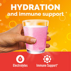 Emergen-C Hydration+ Vitamin C Sports Drink Mix, Raspberry, 18 Packets | Electrolytes for Hydration, 75% Less Sugar, Non-GMO, Vitamin C, Zinc and Manganese, Sports Formula