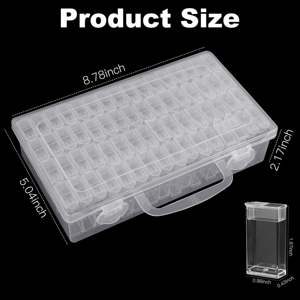 64 Grid Diamond Painting Storage Containers, Diamond Art Organizer