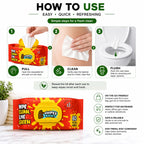 300 Wipes (Pack of 5) Flushable Wipes for Adult - Wipes Flushable Packs, Baby Wipes for Sensitive Skin, Wipes for Kids, Portable Travel Pack - Toilet Essentials for Gym & Office