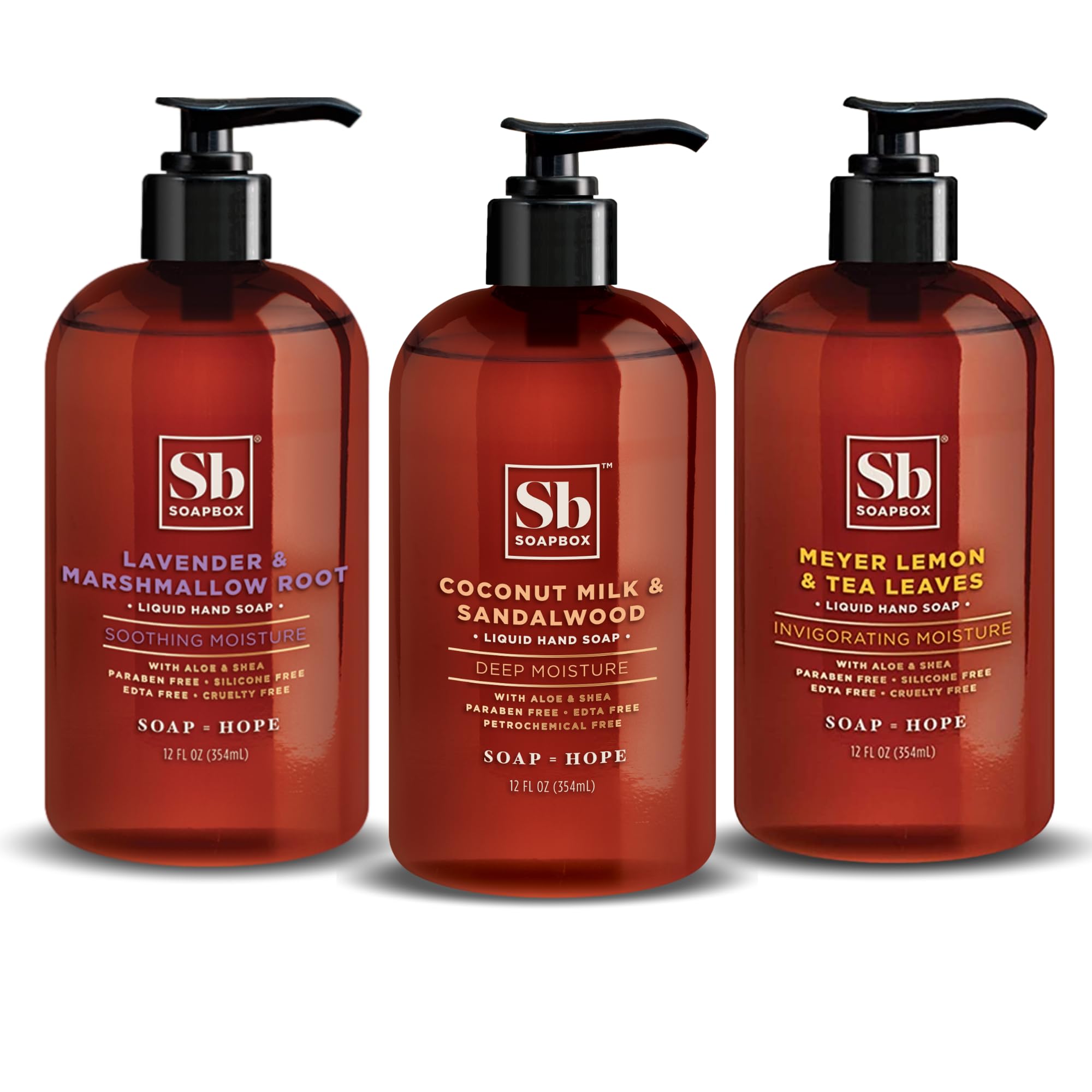 Buy now Soapbox Liquid Hand Soap, Coconut Milk & Sandalwood, Gentle & Moisturizing Hand Wash for Kitchen and Bathroom, Vegan & Cruelty Free Scented Hand Soap 12 Ounce Pump Bottles (Pack of 3) at indiglob india