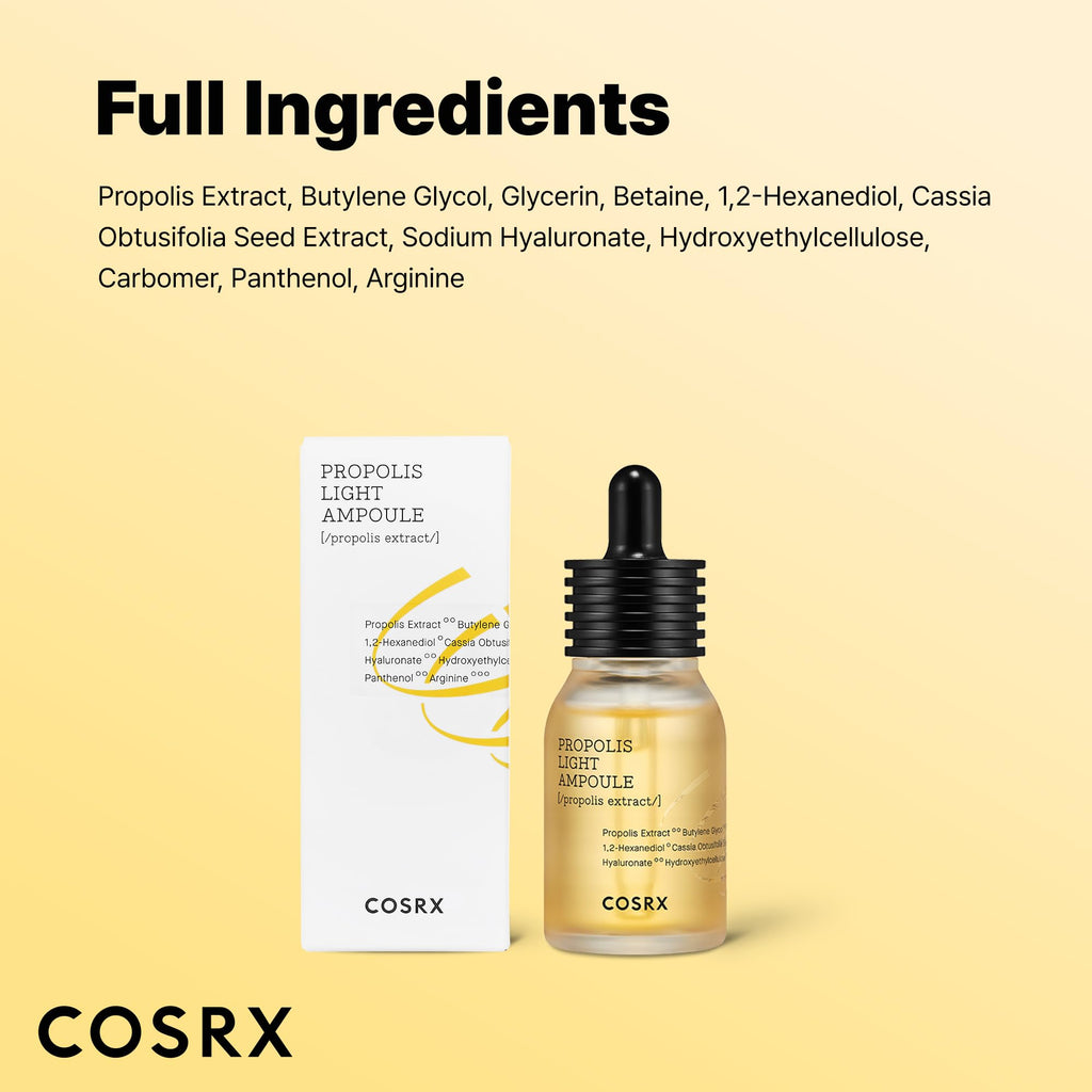 Buy now COSRX Propolis Ampoule, Glow Boosting Serum for Face with 73.5% Propolis Extract, 1.01fl.oz/30ml, Hydrating Essence for Sensitive Skin, Fine Lines, Uneven Skintone, Korean Skincare at indiglob india