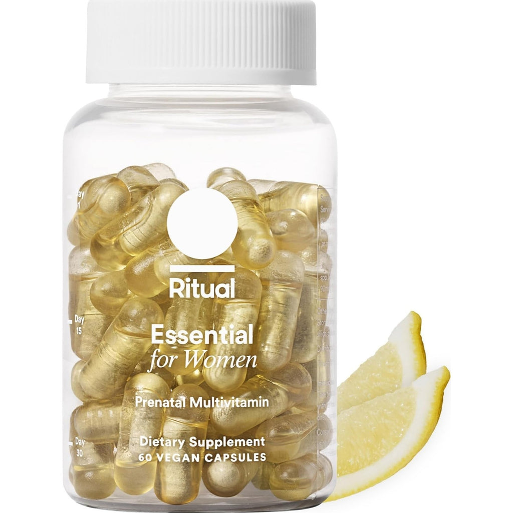 Ritual Women's Prenatal Multivitamins - 60 Capsules - 30 Servings | Clinical-Backed - Key Essential Vitamins and Minerals to Support Mom and Baby During Pregnancy* - Choline - Vegan - Citrus