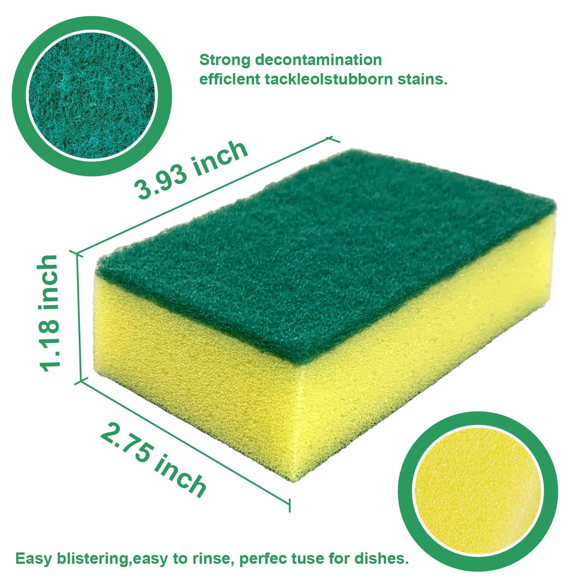 24 Pack Kitchen Cleaning Sponges,Scrub Sponges