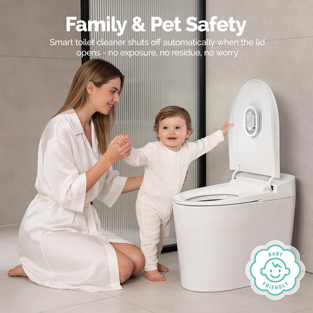 Smart Toilet UV-C Sanitizing &Odor-Control System - Automatic Toilet Cleaner Chemical-Free Deodorizer with Safety Sensor & Long-Life Rechargeable Battery
