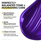 COLORLOMO Bye Bye Yellow Purple Shampoo, Neutralizes Brass & Yellow Tones