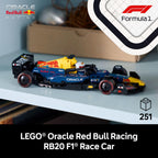 LEGO Speed Champions Oracle Red Bull Racing RB20 F1 Race Car Model Kits - Building Set for Adults, Ages 18+ with Realistic Features - Red Bull F1 DIY Crafts for Display - Gift Idea for Fans - 77243