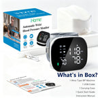 iHome Wrist Blood Pressure Monitor Rechargeable Digital Voice Broadcast LED Backlit BP Machine 199 Memory Storage for 2 Users with Carrying Case for Home Use
