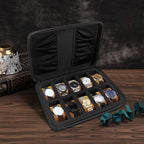 Buy now Comecase 10 Slots Watch Box Organizer/Men Watch Display Storage Case Fits All Watches up to 42mm with Extra 4 Pocket (Black) at indiglob india