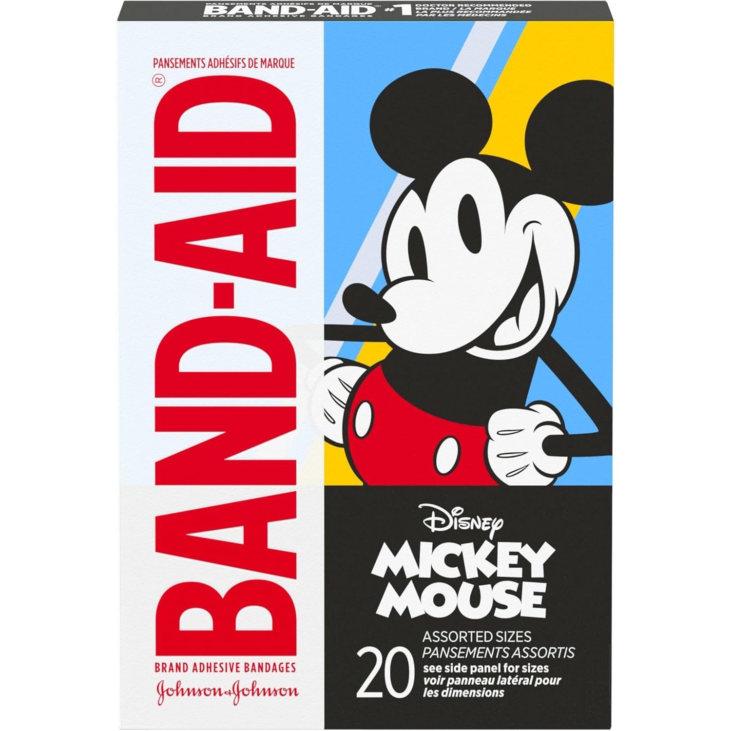 Buy now Band-Aid Brand Adhesive Bandages for Minor Cuts & Scrapes, Wound Care Bandages Featuring Marvel Avengers Characters, Fun Decorative Bandages for Kids & Toddlers, Assorted Sizes, 20 ct 20 Count Mickey at indiglob india