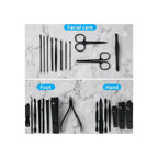 MINKINH Manicure Set Professional Nail Clipper Kit-26 Pieces, Brown | Stainless Steel Manicure Kit, Nail Care Tools with Travel Case for Men & Women, Hand & Foot Care, Gift for Family & Friends