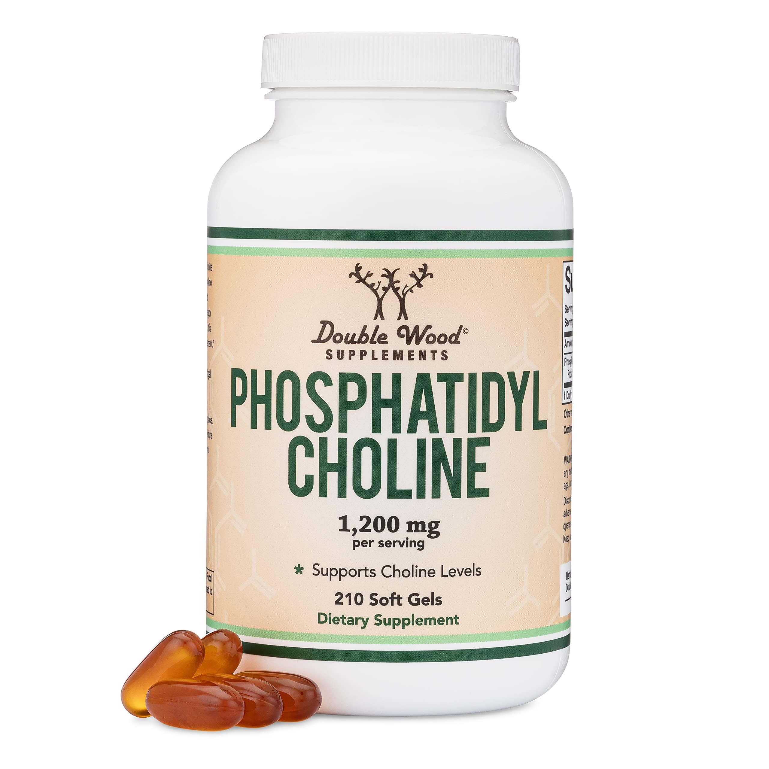 Phosphatidylcholine 1,200mg (420mg PC), Memory & Liver, 210 Softgels | Supports Memory & Cognition, Healthy Liver Support, Focus & Clarity, ~420mg per Softgel, Third-Party Tested
