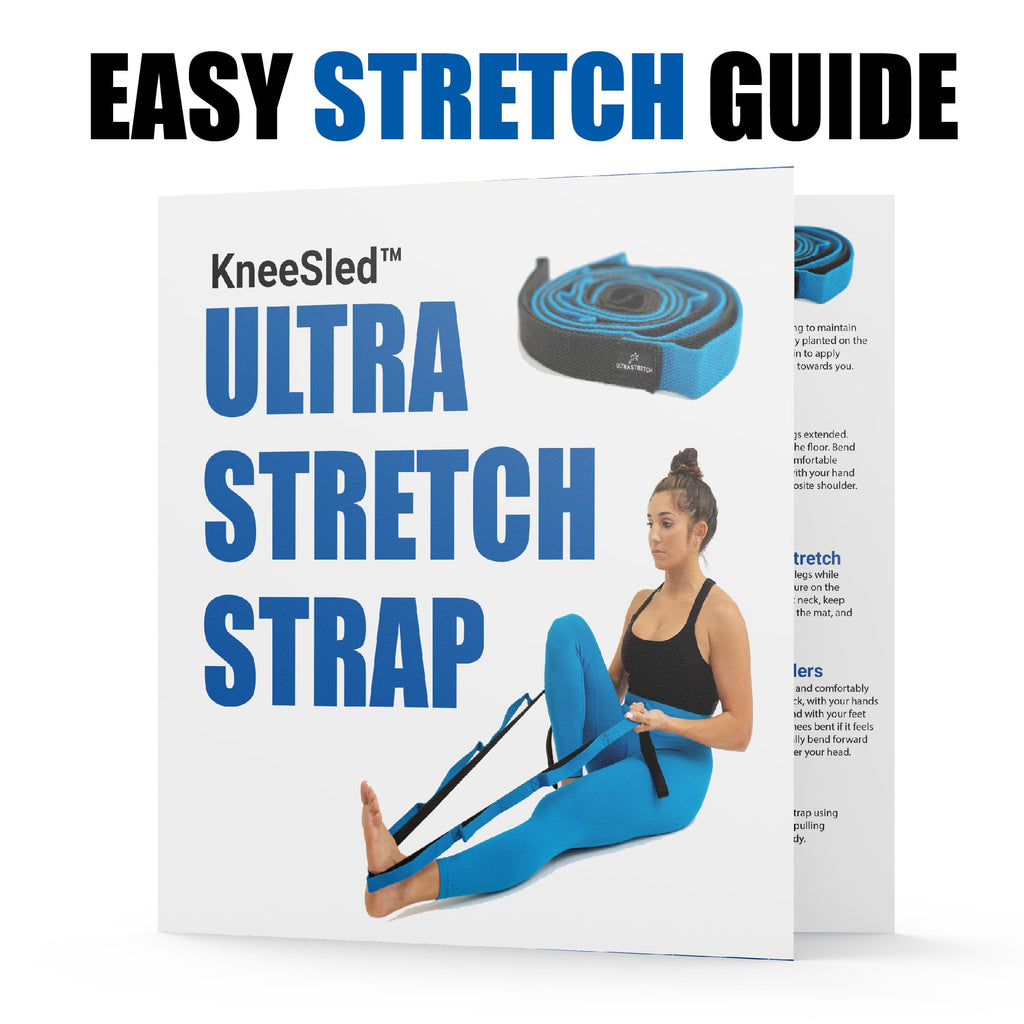 KneeSled Ultra Stretch Strap with 10 Loops, Physical Therapy Strap for Hamstring, Leg & Foot Stretching, Stretch Out Straps for PT, Yoga & Exercise Recovery
