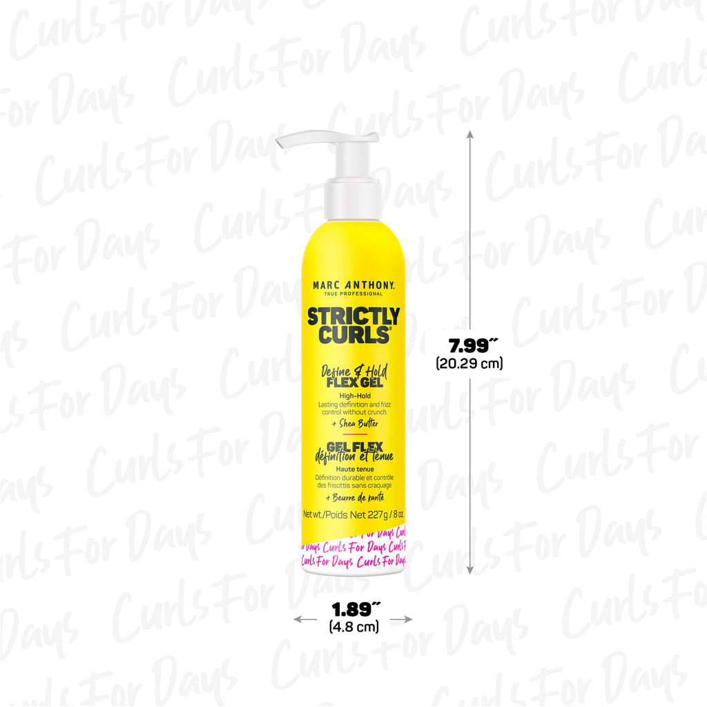 Marc Anthony Hair Styling Gel for Curly Hair,Strictly Curls-Long Lasting Strong Hold Curl Defining-Hair Gel for Medium&Coarse Curls-Added Shine&No Flaking-Hair Products Reduces Frizz,(Pack of 2)